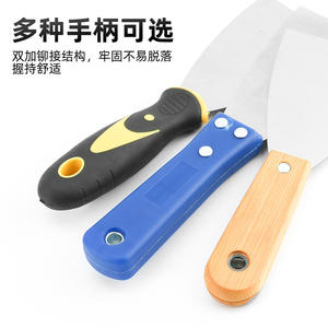 Couteau à mastic en acier inoxydable avec manche en bois, grattoir mural, truelle pour réparation et nettoyage DIY, fabriqué au Shandong - Product Image 5