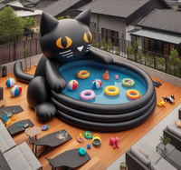 Bar gonflable commercial pour piscine, idéal pour les fêtes en extérieur, les cours et les événements aquatiques – Plateforme de bar gonflable pour adultes