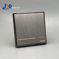 Interruptor Circular Dorado de Una Vía y Dos Posiciones, 10A, Material de PC, 220-250V, Certificado CE