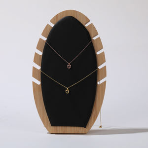 Custom Simple Bamboo Suede Necklace <b>Jewelry</b> Bracelet Display Stand <b>Jewelry</b> Cabinet <b>Jewelry</b> Box Display Stand - Product Image 2