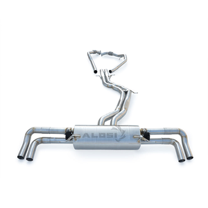 Venta al por mayor de fábrica: Kit completo de escape Catback con válvula y silenciador de acero inoxidable SS304 para Porsche Cayenne 4.0T E3 2017-2023, tubos de escape y downpipe. - Product Image 2