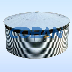 Réservoir d'eau de pluie modulaire en acier ondulé personnalisé de 100m3, 200m3, 300m3, silo, réservoir d'eau potable pour bétail avec bâche en PVC - Product Image 1