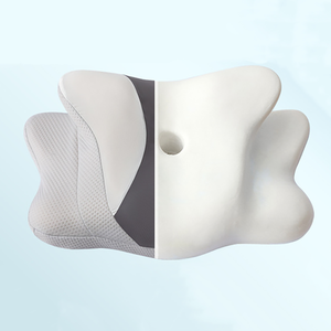 <span class=keywords><strong>Oreiller</strong></span> papillon moderne de haute qualité pour les dormeurs latéraux avec rembourrage en mousse à mémoire de forme lavable, protection cervicale - Product Image 3