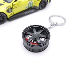 Fashion <b>Key</b> <b>Ring</b> 3D Miniature Wheel Rim Model Keychain Popular Creative Car Auto Metal Mini Wheel Rim Tyre Tube <b>Key</b> Chain - Product Image 1