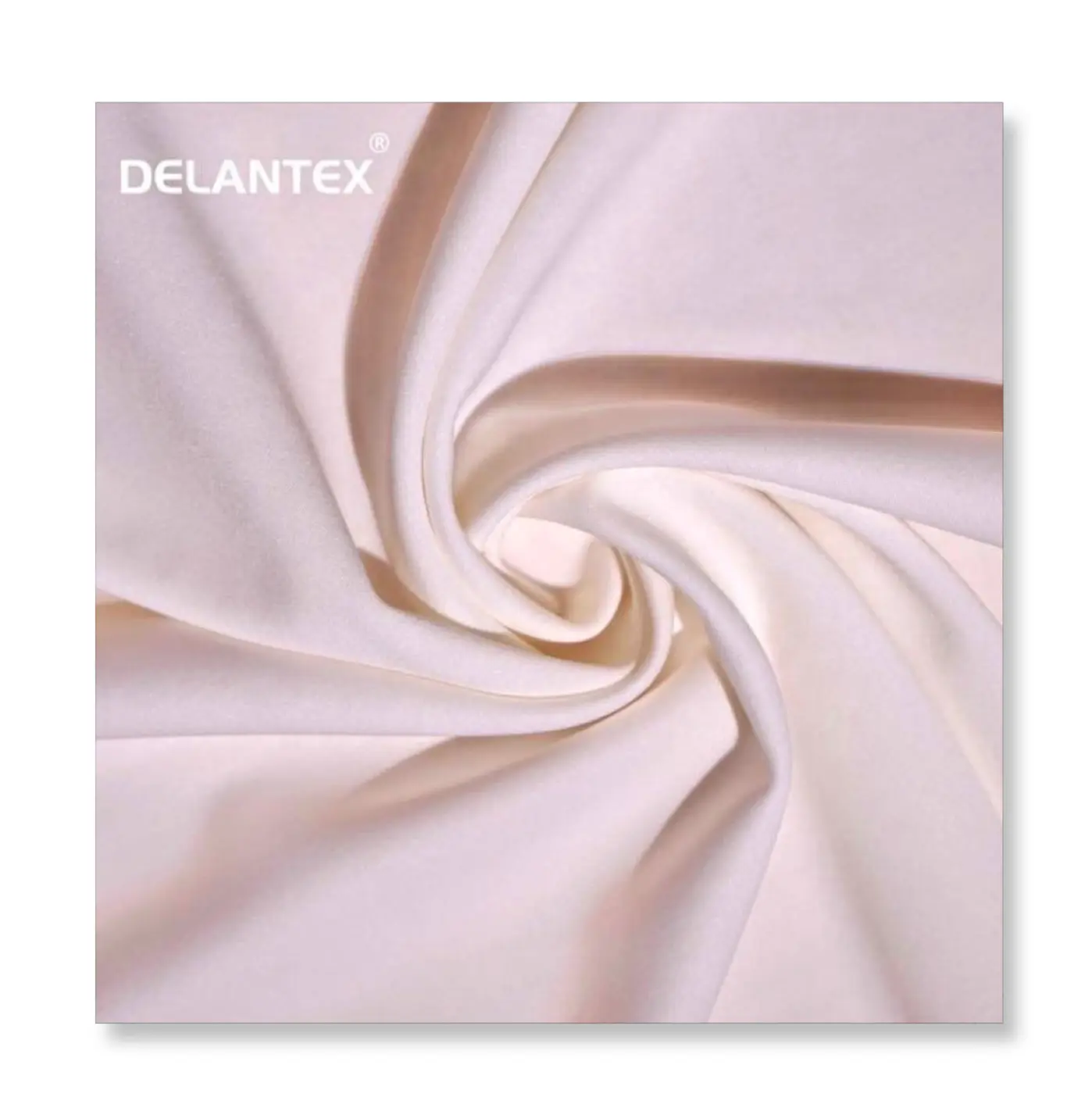 Delantex 95% Polyester 5% Spandex Moss Crepe Scuba Dệt Kim Vải Vải Trắng Cho Thăng Hoa Cho Phụ Nữ May Mặc