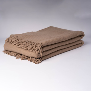 Màu Xanh Hai Mặt Chăn 100% Len Bán Buôn Borrego Chăn Siêu Nhân Chăn Hai Bên Dệt Sang Trọng - Product Image 1