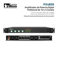 Amplificateur de puissance audio numérique de classe D professionnel 800 Watts 8 Ohms Métal 4 canaux Audio haute résolution