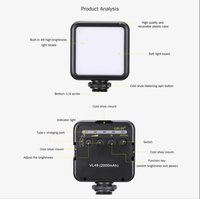 Ulanzi-Mini lampe pour photographie, éclairage LED de 6W, Offre Spéciale mAh, batterie intégrée Vijim VL81 2000 K 3200K, remplissage Vlog, 5600