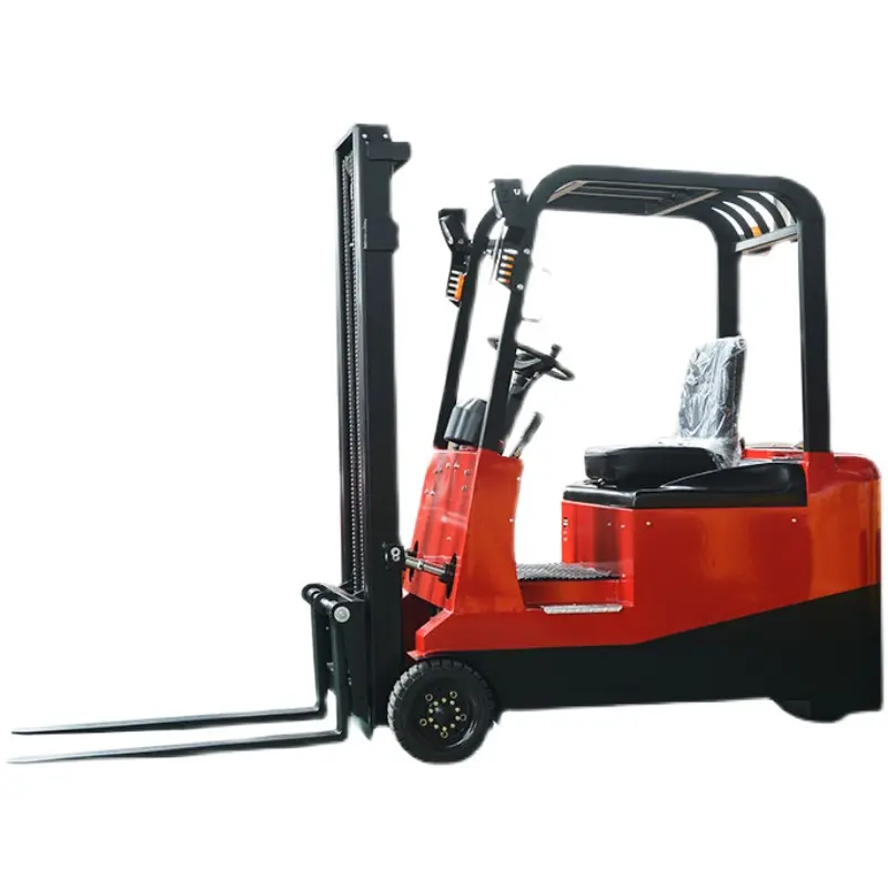 Forklift gudang kecil 1.5T 2.0T mudah dioperasikan tiga roda forklift listrik penggerak belakang forklift palet listrik