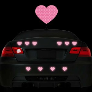 20pcs High Intensity <strong>Reflective</strong> Heart <strong>Decal</strong> Waterproof Window Bumper <strong>Decals</strong> for Cars <strong>DIY</strong> Scratch Cover Waterproof Sticker