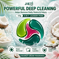 JIETI 17g Kapsul Deterjen 4 in 1 dengan Teknologi Beads Peningkat Aroma, Kapsul Cuci, Pasokan OEM