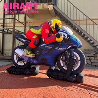 Prêt à faire vibrer les esprits : Moto gonflable personnalisée en forme de dessin animé à vendre, Ballon moto gonflable de qualité commerciale