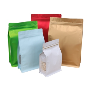 Plastic Ziplock Flat Bottom Bag <strong>Snack</strong> Food <strong>Packaging</strong> Stand up Nuts Pouch Zipper Coffee Bean Bags With Side Transparent Window - Product Image 6