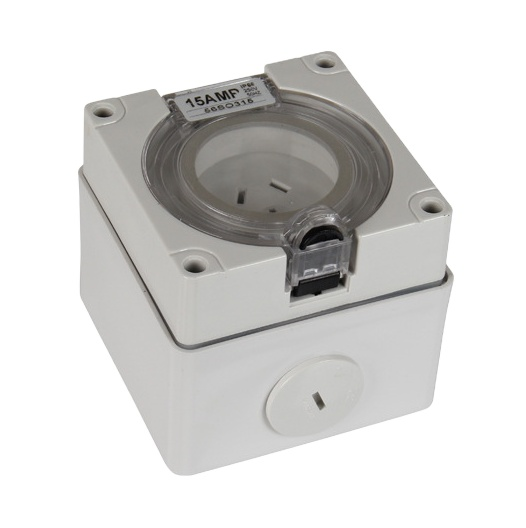 56SO310 56SO315 IP66 3 Flat Pin 250V 15A Australia Standard Single Phase Electric Waterproof Industrial Socket with CE Approval