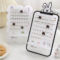 Calendrier de bureau transparent en acrylique avec animaux mignons, décoration de bureau, cadeau, calendrier perpétuel