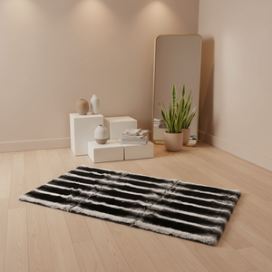 ขนกระต่ายเร็กซ์แท้ ขนชินชิล่า นุ่มเป็นธรรมชาติ สำหรับหุ้มเบาะรถยนต์และเสื้อผ้า ขนาด 55 ซม.*110 ซม. - Product Image 1