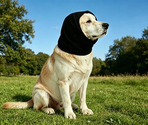Solid Dog Snood Earmuffs <b>Cat</b> Ear Protector Hoodie for <b>Bathing</b> Drying Grooming Sound Anxiety Relief Headband Wrap for Christmas - Product Image 5
