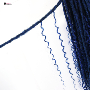 Rebecca Fashion 24 pouces 40 mèches Cheveux synthétiques bouclés Afro Twist Soft Dreadlocks Braids Goddess Faux Locs Crochet Hair - Product Image 4
