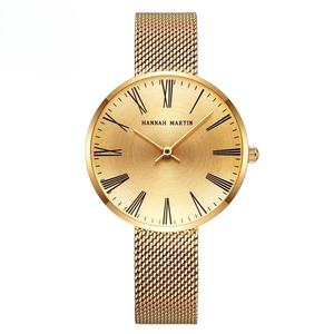 Nuevo reloj de cuarzo para mujer, informal, de negocios, dorado, vintage, con motivo solar, esfera grande, números romanos, de acero inoxidable. - Product Image 4