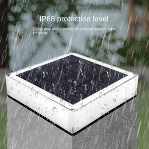 โคมไฟเสาประตูบ้านวิลล่าทรงสี่เหลี่ยมเปลี่ยนสีได้พร้อมแหล่งกำเนิดแสง LED IP65 E27ฐานแก้ว - Product Image 5