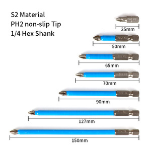 S2 Phillips Screwdriver <b>Bits</b> Set Magnetic Cross Head For Electric <b>Drill</b> DIY Tools - Product Image 2
