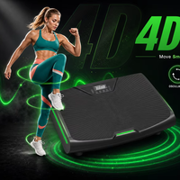 Mesin Latihan Getar 4D Vibration Plate 150kg Beban Maksimum Vibrator Power Fitness untuk Latihan Seluruh Tubuh