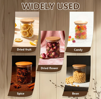 Couvercle en bambou personnalisé en usine, de qualité alimentaire, étanche, durable, texture naturelle, pour pot de 6,7 oz, idéal pour le stockage de biscuits