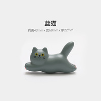 Aimant de réfrigérateur magnétique puissant personnalisable, motif chat courant Art Déco, grand format, en résine 3D, accessoire DIY pour anniversaire