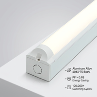Barre lumineuse LED 4 pieds 1200 mm 3CCT 3000K 4000K 5000K IP20 Frosted pour entrepôt et supermarché, garantie 5 ans, CRI élevé >80, tubes LED