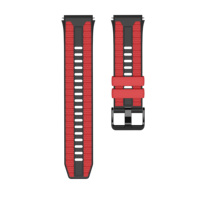 Profitez d'un joli bracelet de montre en silicone bicolore, bracelet en caoutchouc bicolore étanche pour Huawei Ultimate