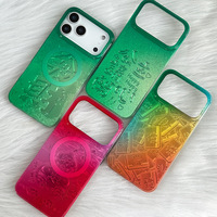 Étui de téléphone portable double couche IMD avec motif 3D laser, bord souple en TPU et dos rigide en PC, personnalisation OEM disponible, antichoc