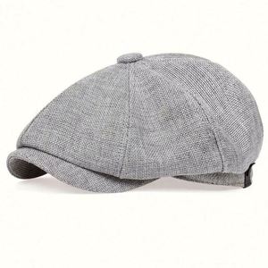Wholesale Vintage <b>Flat</b> <b>Cap</b> 8 Panel Newsboy <b>Cap</b> Summer Breathable Unisex Sports Casual - Product Image 5