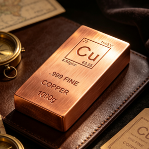 Traditional <b>Copper</b> Bullion Bar 1000g .999 Fine Rectangle Shape for business <b>gift</b> and corporate gifting - Product Image 3