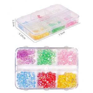 Nouvelles décorations pour ongles INS 3D Cartoon 6 Grid Aurora Candy Color Nail Art Charms Box, petits strass, décorations cerise rose, accessoires de manucure - Product Image 5