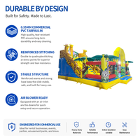 Structure gonflable commerciale en PVC pour la location, imperméable, avec toboggan, pour enfants, usage domestique