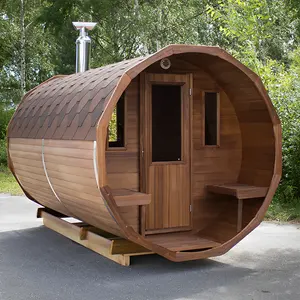 OEM Outdoor Barrel Sauna Portable Infrared Garden Spa Steam Sauna Rooms