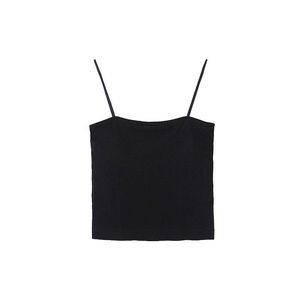 Camiseta sin mangas Runqi N8628 de color sólido y alta elasticidad para mujer, talla grande, para mujeres con curvas, con diseño de clavícula. - Product Image 3