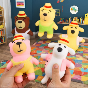 JY Juguete de Peluche de Oso y Perro de Dibujos Animados, Súper Suave, de EVA, Antiestrés, con Rebote Lento, para Apretar y Relajarse, Divertido, para Mayores de 14 Años - Product Image 2