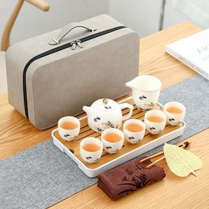 Wholesale Ceramic Travel Tea <b>Set</b> Portable Porcelain Drinkware Tea <b>Sets</b> Ceramic Chinese Kung Fu Tea <b>Pot</b> <b>Set</b> - Product Image 2