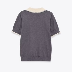 TAOP&ZA Autunno Inverno 2025 Nuovo Maglione da Donna <span class=keywords><strong>con</strong></span> Colletto, Alla Moda e Versatile, <span class=keywords><strong>con</strong></span> Bordi <span class=keywords><strong>in</strong></span> <span class=keywords><strong>Pizzo</strong></span> e Maniche Corte 2142238 - Product Image 3