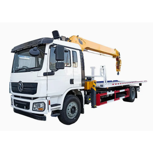 Camión de Remolque de Servicio Pesado Shacman 4X2, Camión <span class=keywords><strong>Portacoches</strong></span> con Grúa y Plataforma Plana - Product Image 5