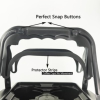 Plateau en plastique réutilisable et jetable avec porte-gobelets pour emporter des gobelets à café, plateau de transport en plastique avec poignée