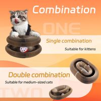 Grattoir à chat écologique en carton ondulé rond de grande taille pour la vente en gros – Jouet pour chat pour aiguiser les griffes