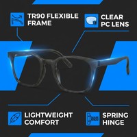 Lunettes optiques carrées robustes de haute qualité pour hommes et femmes, idéales pour le travail à distance et les études, ajustement confortable, durables, K504-12, logo personnalisé disponible