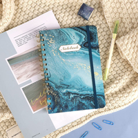 Benutzer definierter Druck Benutzer definierte Hardcover-Abdeckung Spiral-Notizbuch A5 Gefütterte Sublimation Spiral-Notizbuch-Rohling für die Schule