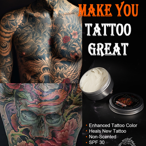 Baume de soin après tatouage FATAZEN, marque privée, protection solaire SPF 30 PA+++, ingrédients naturels, formule fixante de couleur, baume pour tatouage - Product Image 4