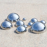 Boule en acier inoxydable poli miroir SS304 316 30 mm / Boule entière / Demi-boule Décoration murale Art déco moderne pour jardin