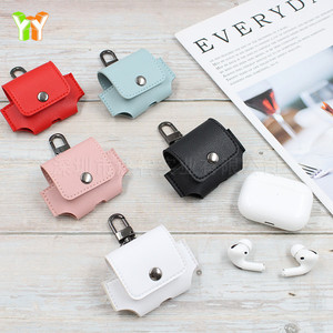 Funda protectora coreana de cuero PU para auriculares, bolsa de almacenamiento de cuero para AirPods, cubierta para embalaje de productos digitales. - Product Image 1