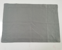 Napperons en lin bon marché en gros de couleur unie avec ourlet pour les mariages Restaurant Hôtel