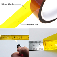 Ruban adhésif en polyimide silicone haute température simple face 20mm x 33m 20mm x 66m Isolation électrique Protection thermique